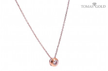 Gold chain with zircon