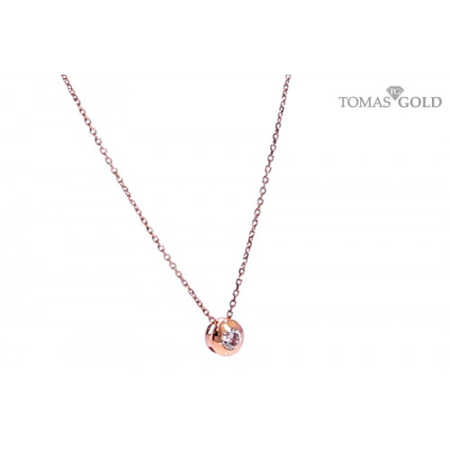 Gold chain with zircon