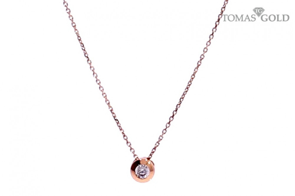 Gold chain with zircon