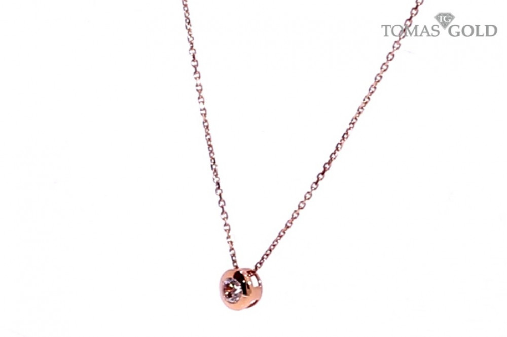 Gold chain with zircon