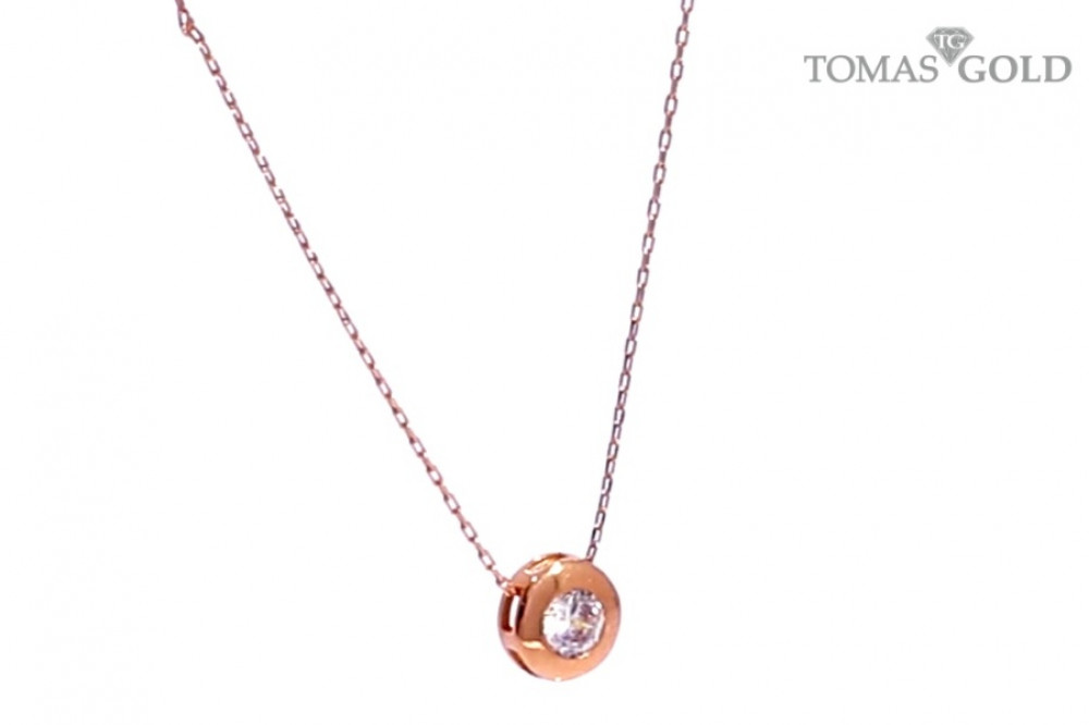 Gold chain with zircon