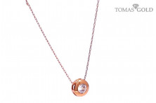 Gold chain with zircon