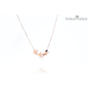 Gold chain with zircon