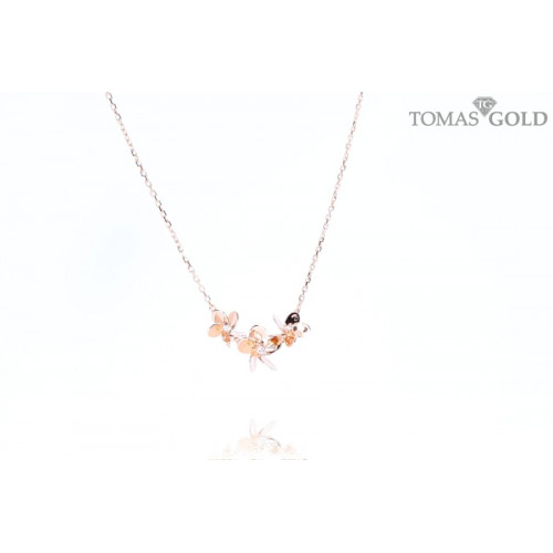 Gold chain with zircon