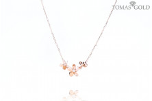 Gold chain with zircon