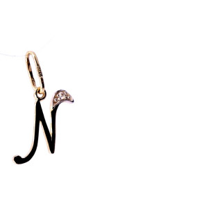 Gold pendant with zircon