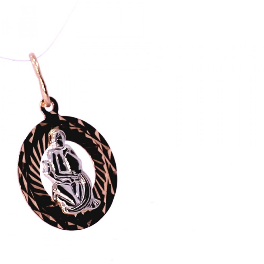 Золотой кулон ''Водолей''