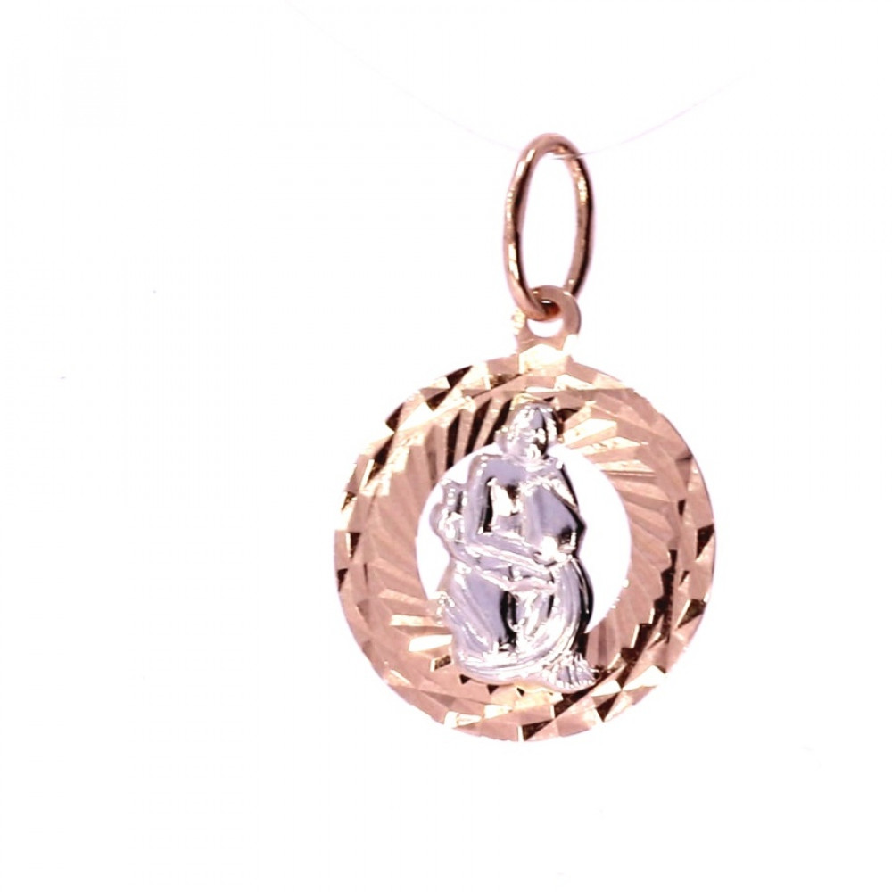 Золотой кулон ''Водолей''