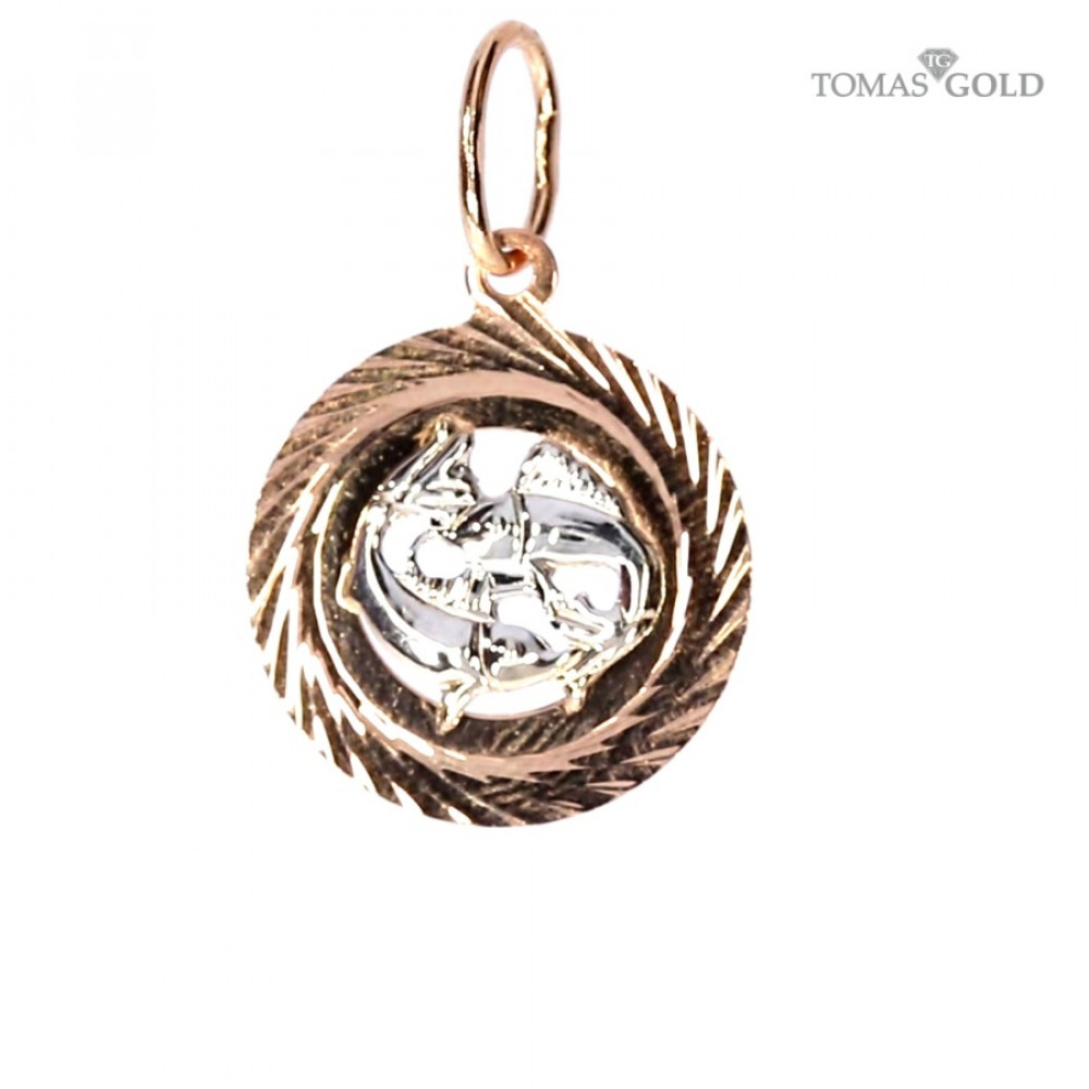 Золотой кулон ''Рыбы''