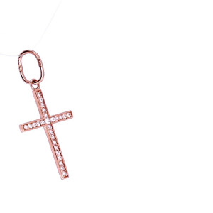 Gold pendant with zircon 