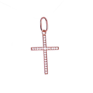 Gold pendant with zircon 