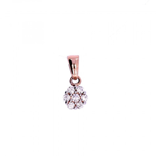 Gold pendant with zircon