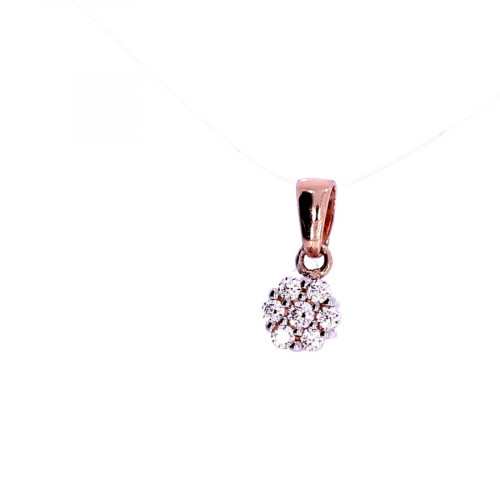 Gold pendant with zircon