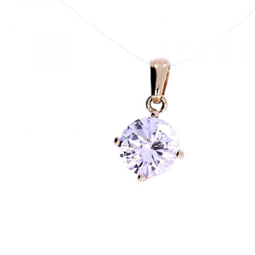 Gold pendant with zircon
