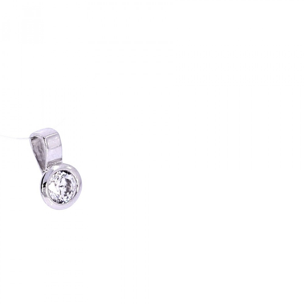 Gold pendant with zircon