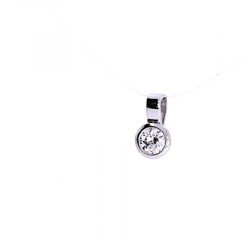 Gold pendant with zircon