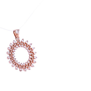 Gold pendant with zircon