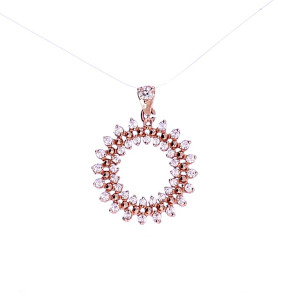 Gold pendant with zircon