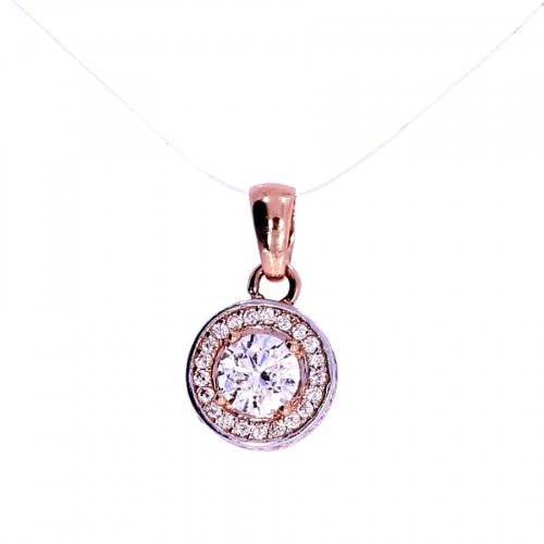 Gold pendant with zircon