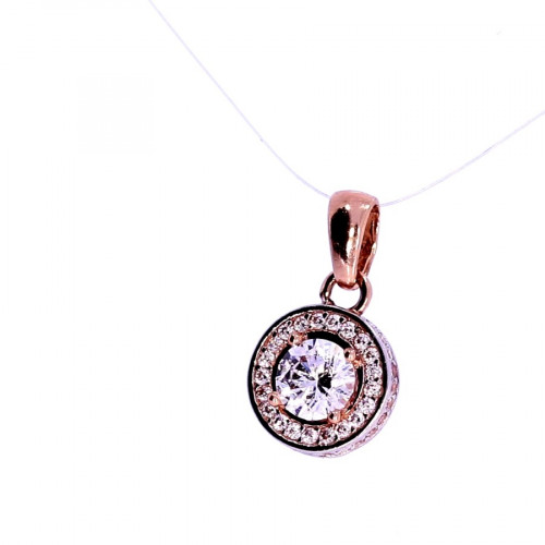 Gold pendant with zircon