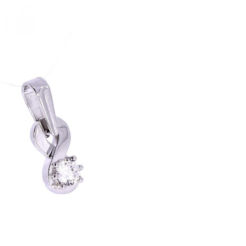 Gold pendant with zircon