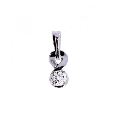 Gold pendant with zircon