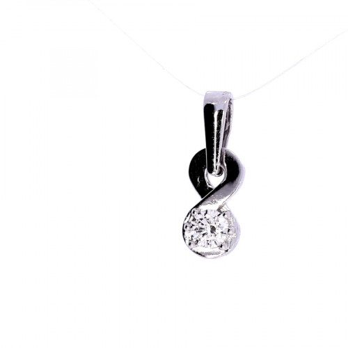 Gold pendant with zircon