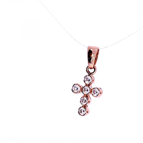 Gold pendant with zircon 