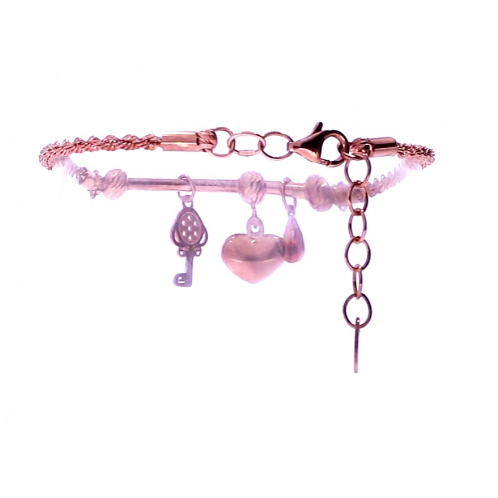 Gold bracelet with zircon