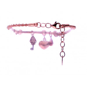 Gold bracelet with zircon