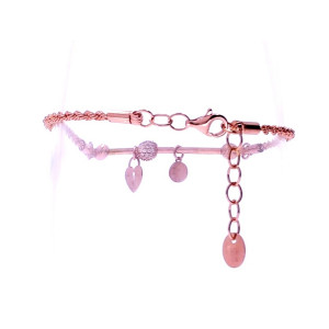 Gold bracelet with zircon