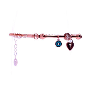 Gold bracelet with zircon