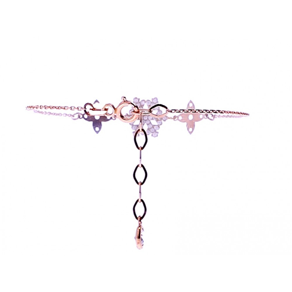 Gold bracelet with zircon