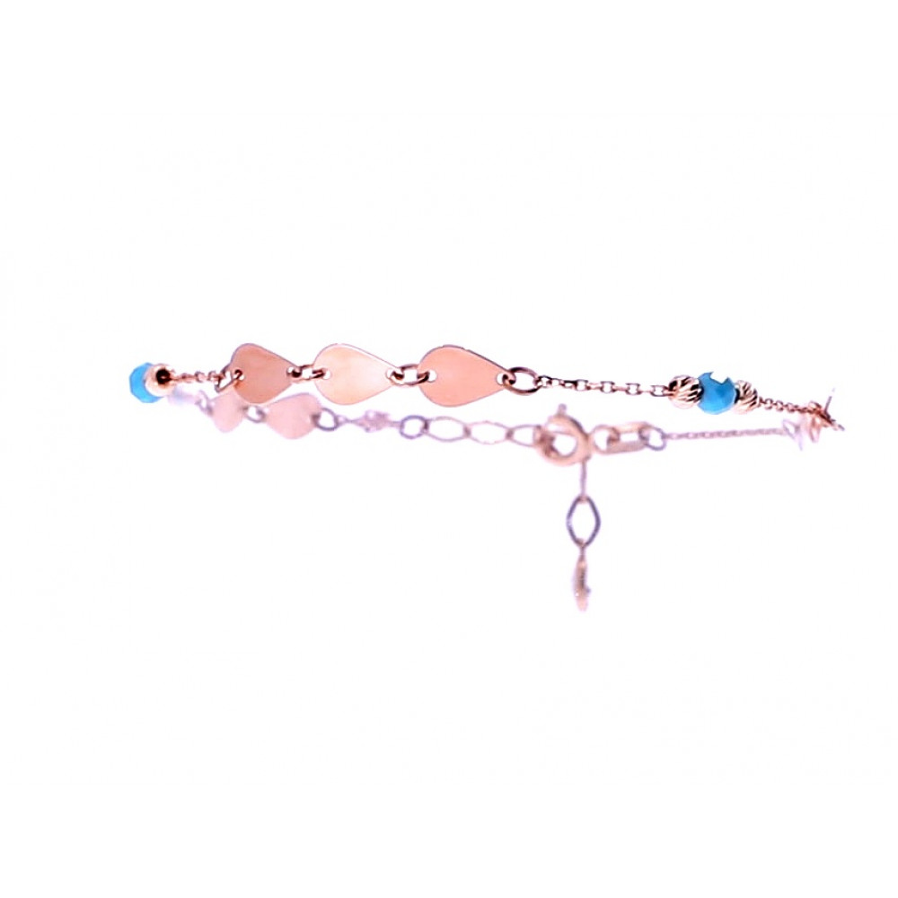 Gold bracelet with zircon