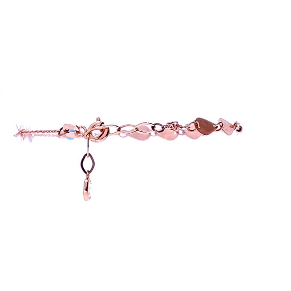 Gold bracelet with zircon