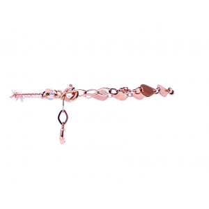 Gold bracelet with zircon