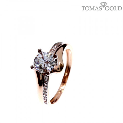 Kuldnesõrmus tsirkoonidega