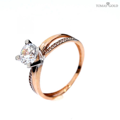 Золотое кольцо с цирконом