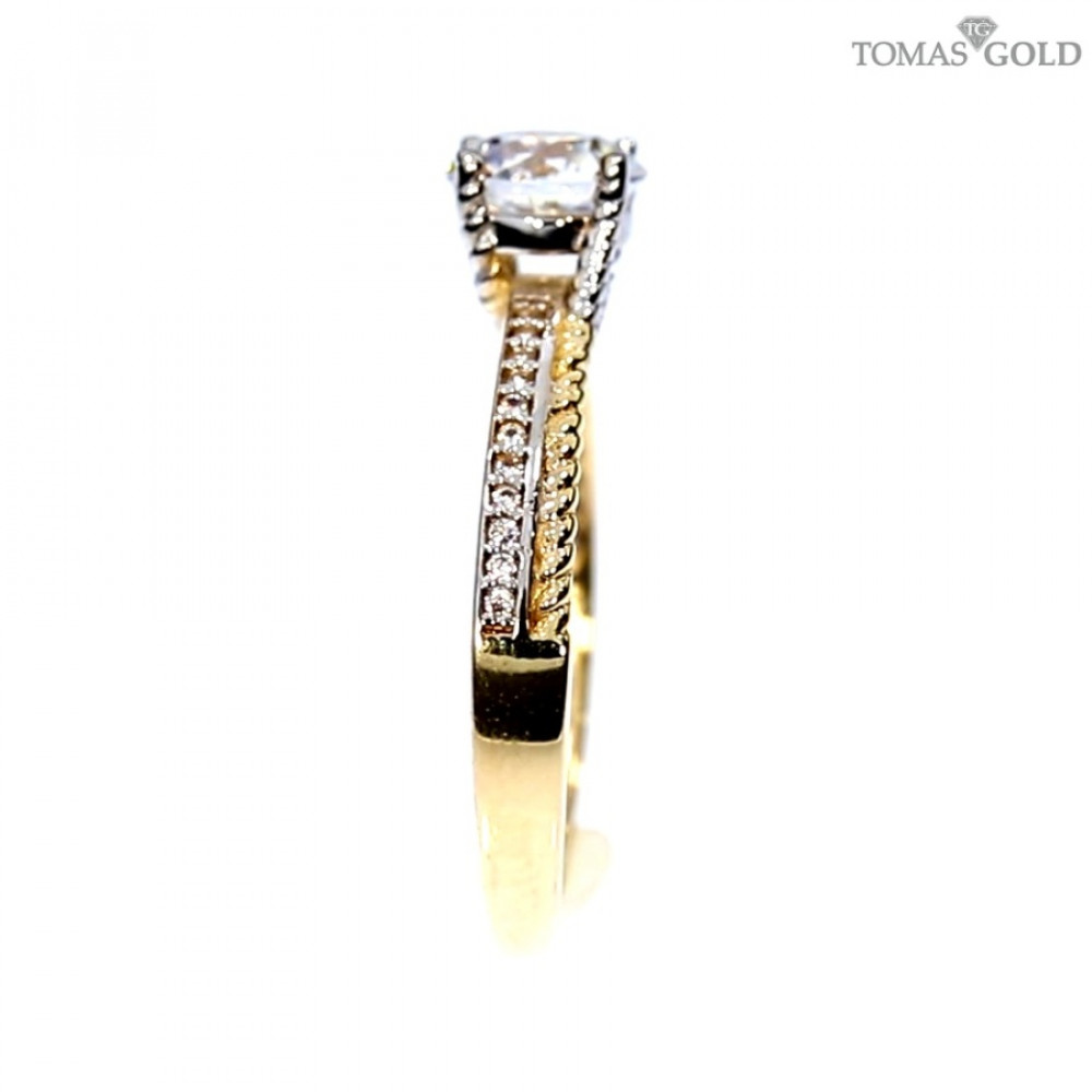 Kuldnesõrmus tsirkoonidega