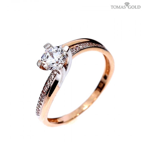 Золотое кольцо с цирконом