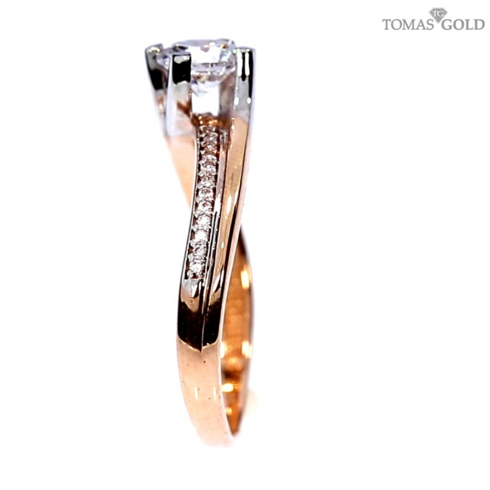 Золотое кольцо с цирконом