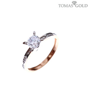 Золотое кольцо с цирконом