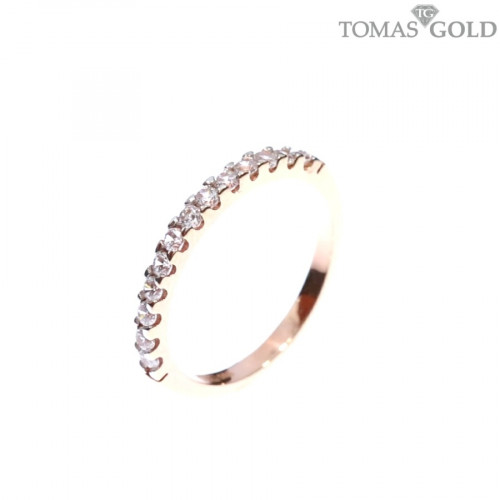 Golden ring with zircon