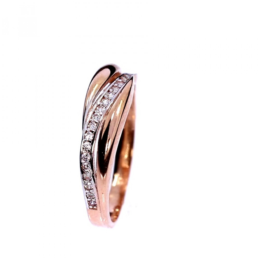 Gold ring with zircon