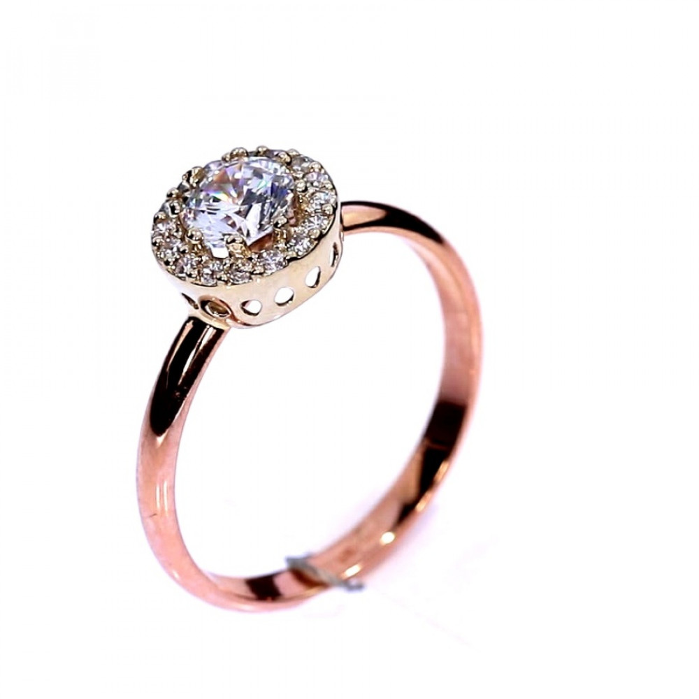 Золотое кольцо с цирконом