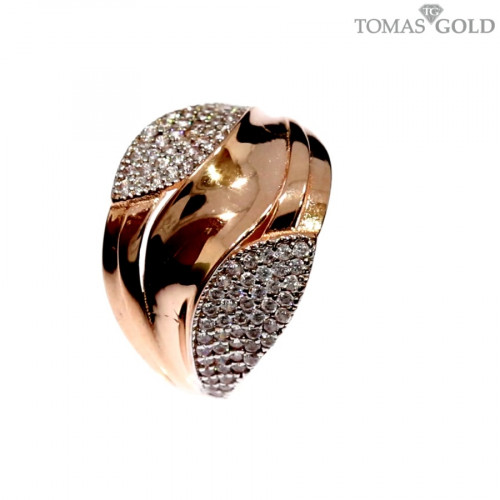 Kuldnesõrmus tsirkoonidega