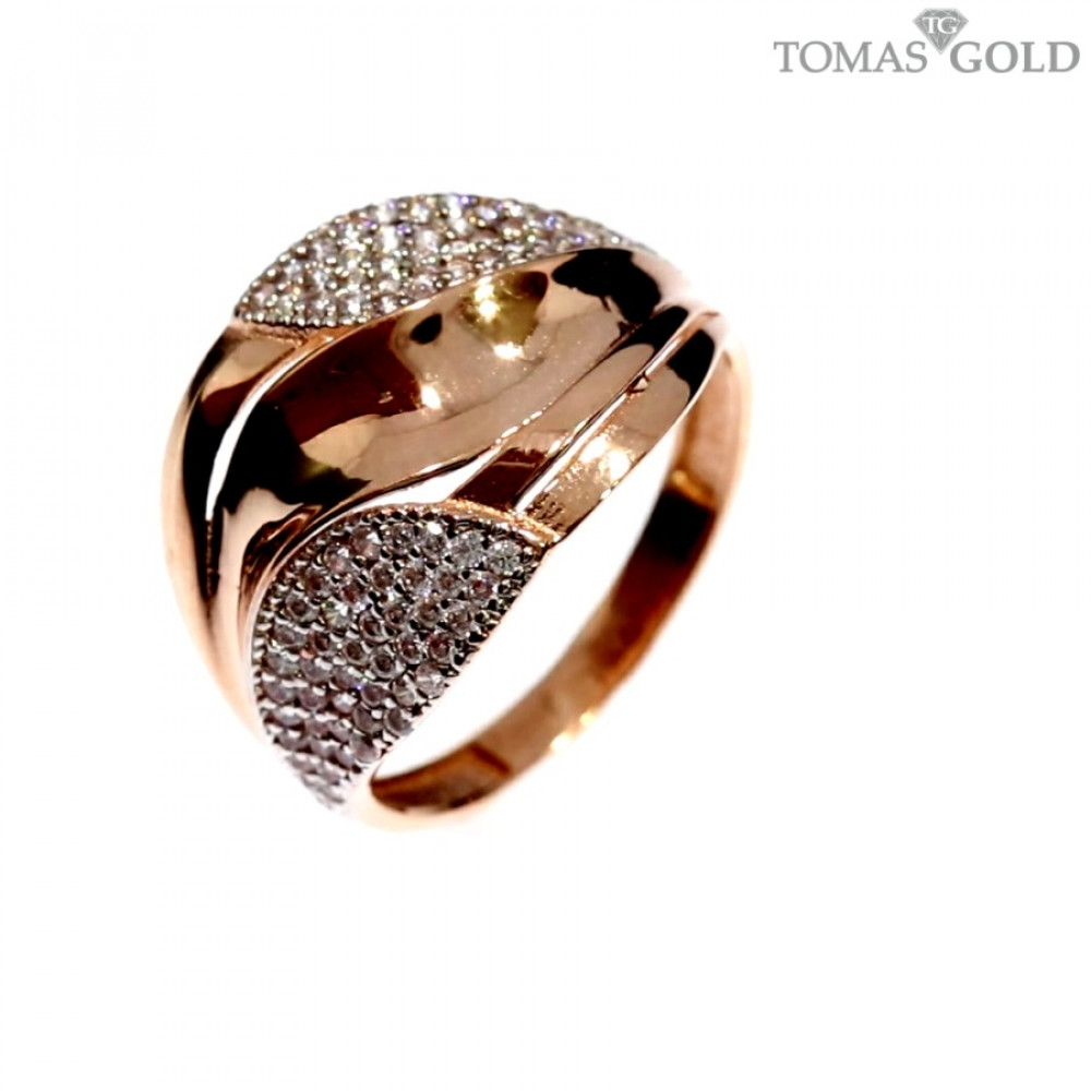 Kuldnesõrmus tsirkoonidega