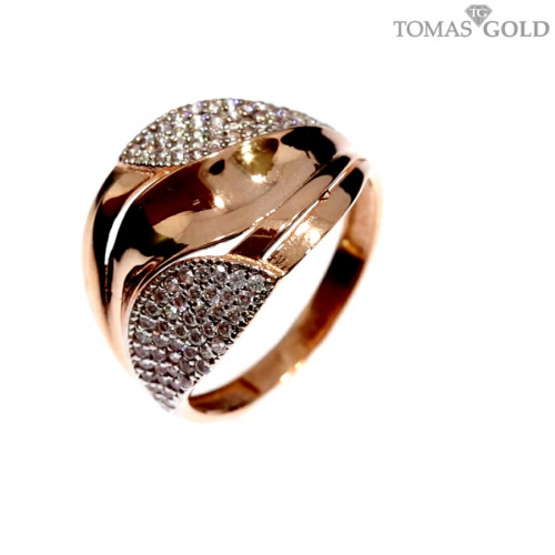 Kuldnesõrmus tsirkoonidega