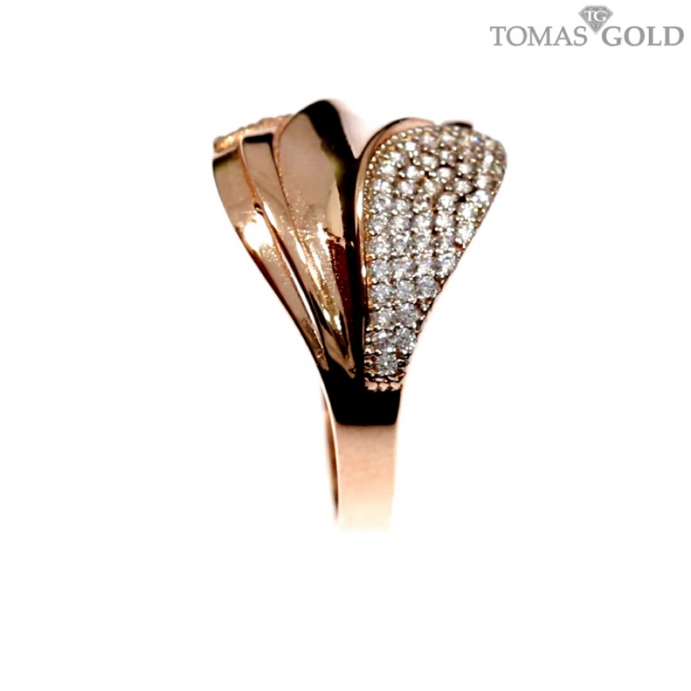 Kuldnesõrmus tsirkoonidega