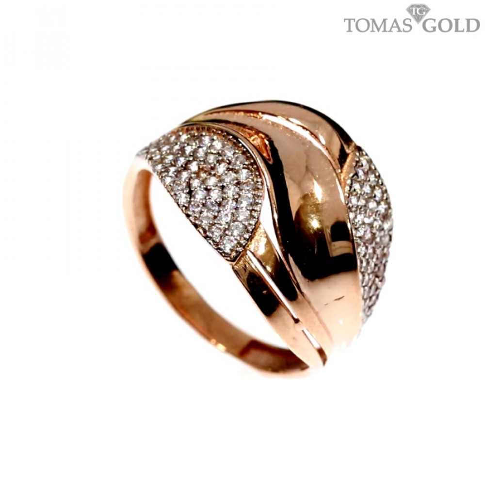 Kuldnesõrmus tsirkoonidega